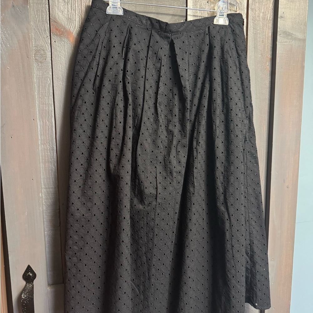Banana Republic Black Eyelet Skirt